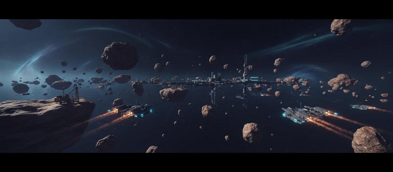 Asteroid belt region art