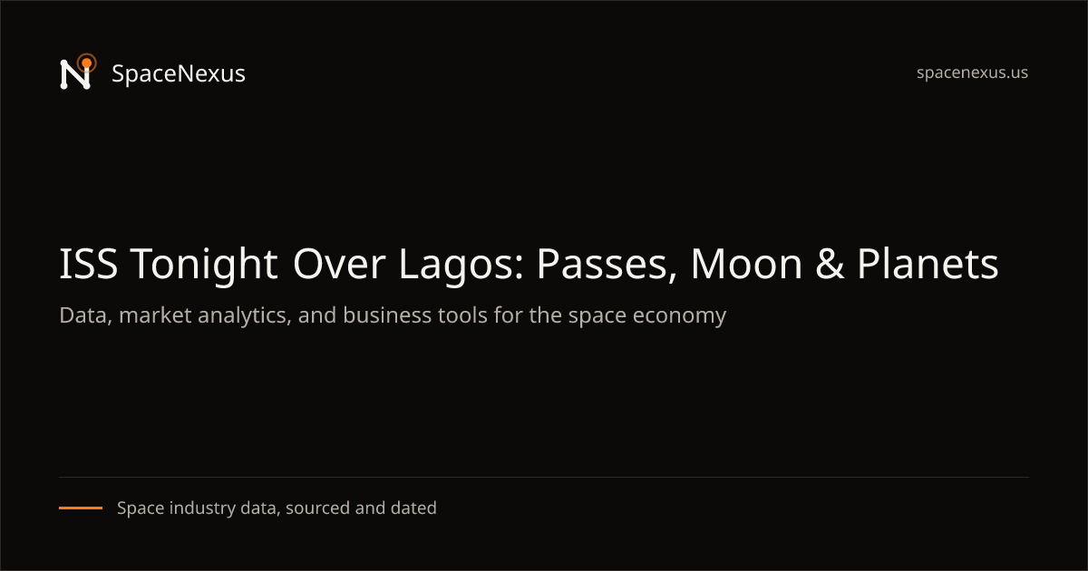ISS Tonight Over Lagos: Passes, Moon & Planets | SpaceNexus