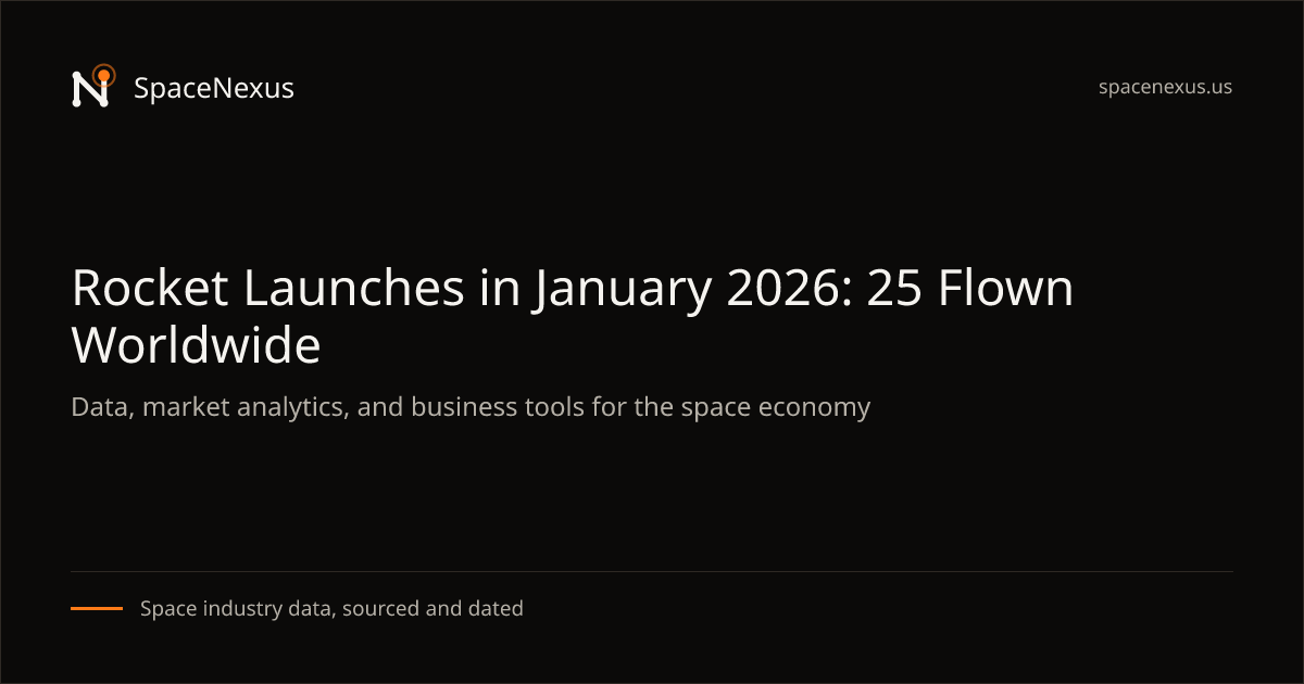 Rocket Launches in January 2026: 25 Flown Worldwide | SpaceNexus