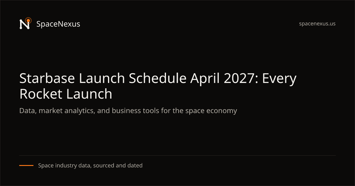Starbase Launch Schedule April 2027: Every Rocket Launch