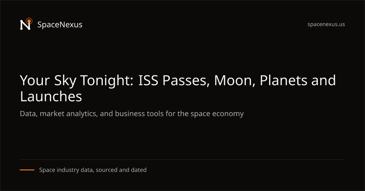 Your Sky Tonight: ISS Passes, Moon, Planets and Launches | SpaceNexus