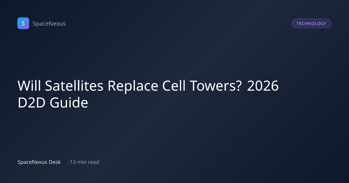 Will Satellites Replace Cell Towers? 2026 D2D Guide