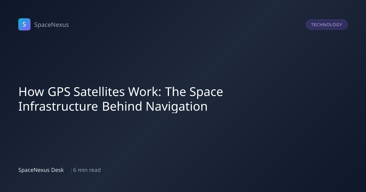 How GPS Satellites Work: The Space Infrastructure Behind Navigation ...